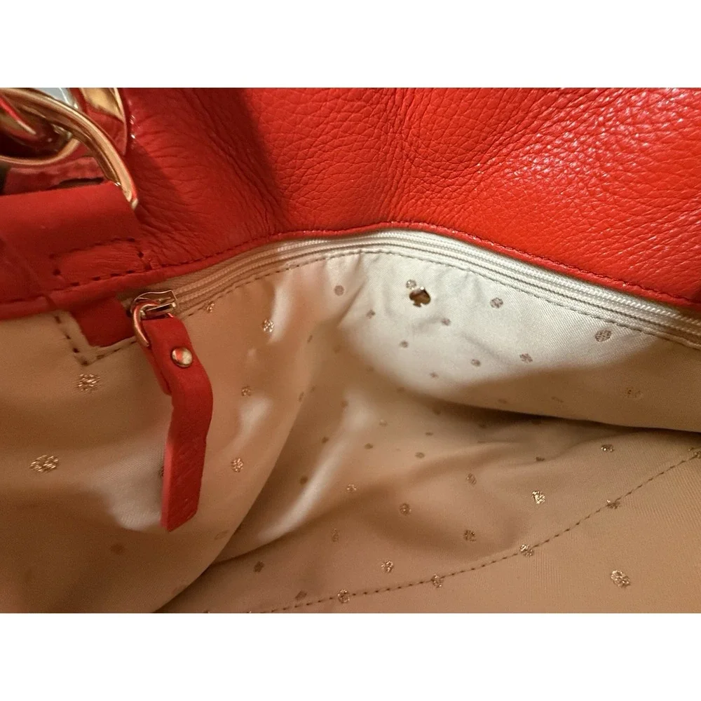 Kate Spade Gold Coast Georgina Quilted Leather Bag Maraschino Cherry Red EXC